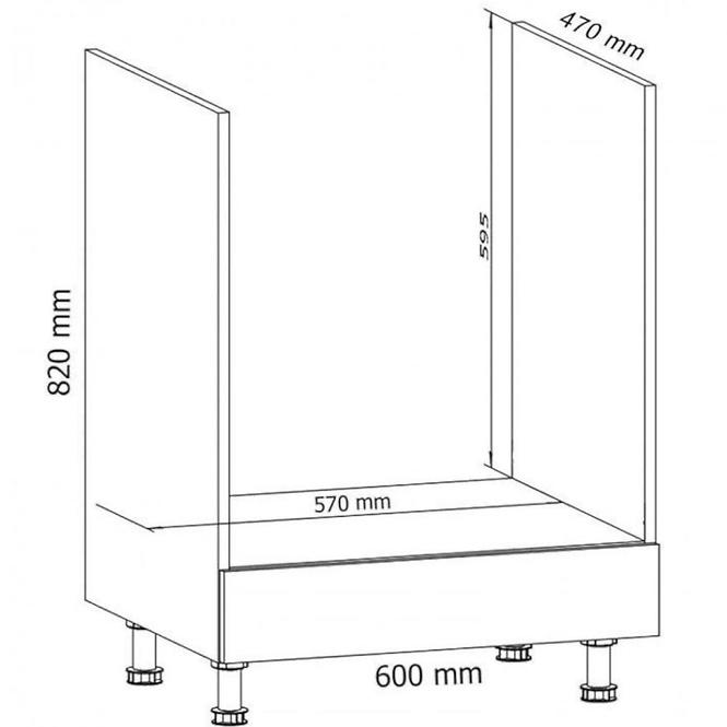 Küchenzeile Linea D60zk Grau