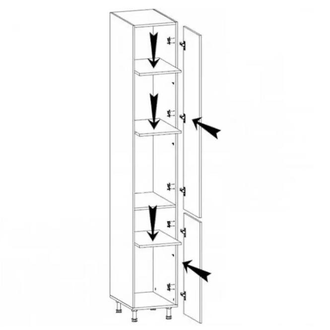 Küchenzeile Linea D40sp Grau