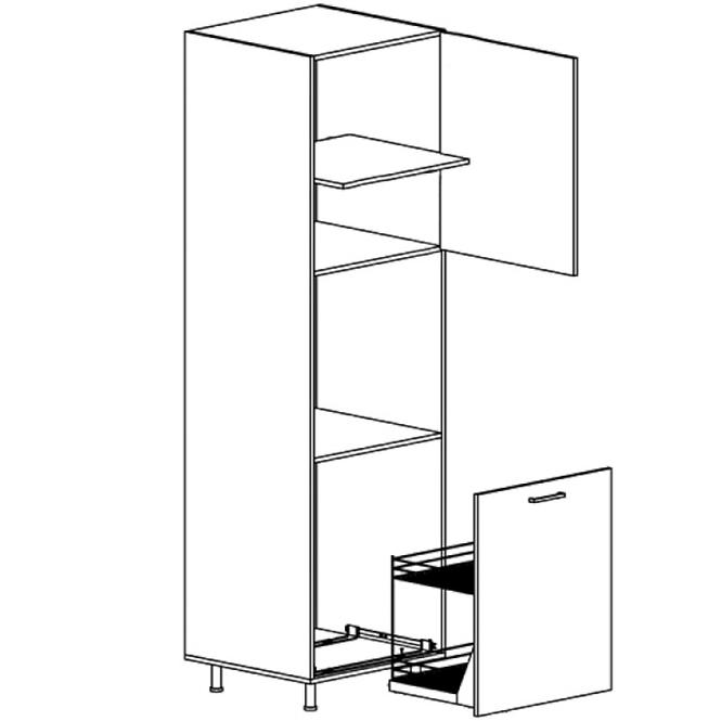 Küchenzeile Linea D60p Grau