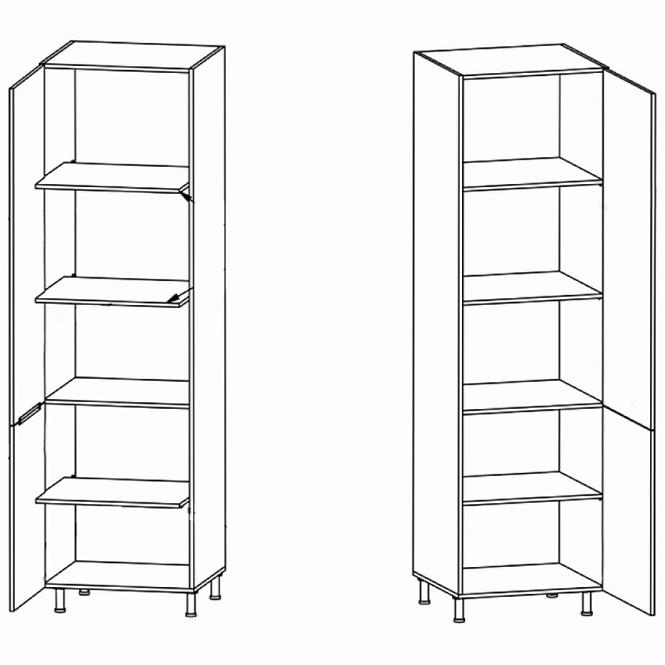 Küchenzeile Linea D60r Grau