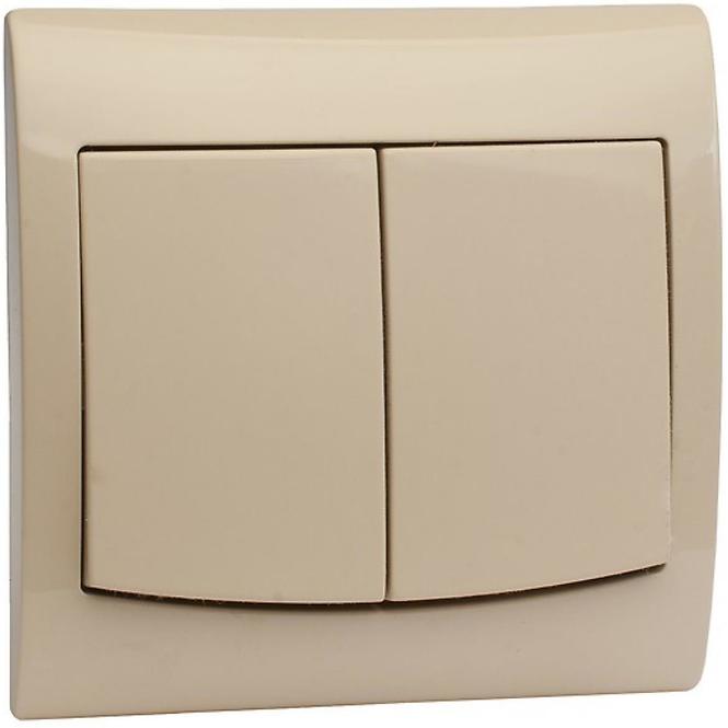 Doppelschalter beige V LP-2V