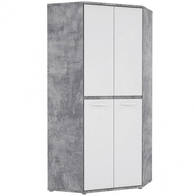 Schrank Canmore 96cm Beton/Weiß