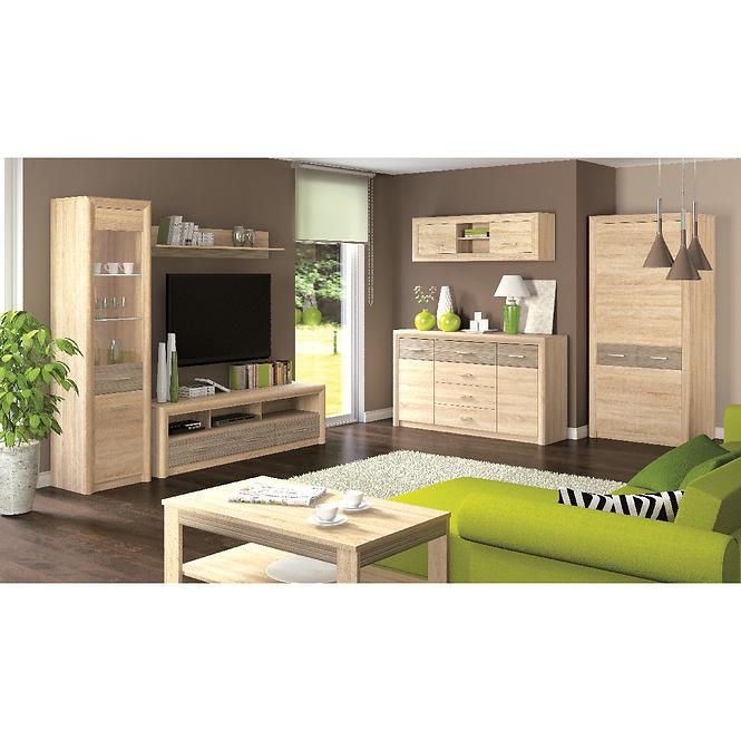 Kommode Castel 138cm Eiche Sonoma/ Sonoma Trüffel