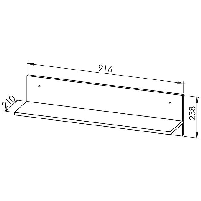 Regal Castel 92cm Eiche Sonoma/ Sonoma Trüffel