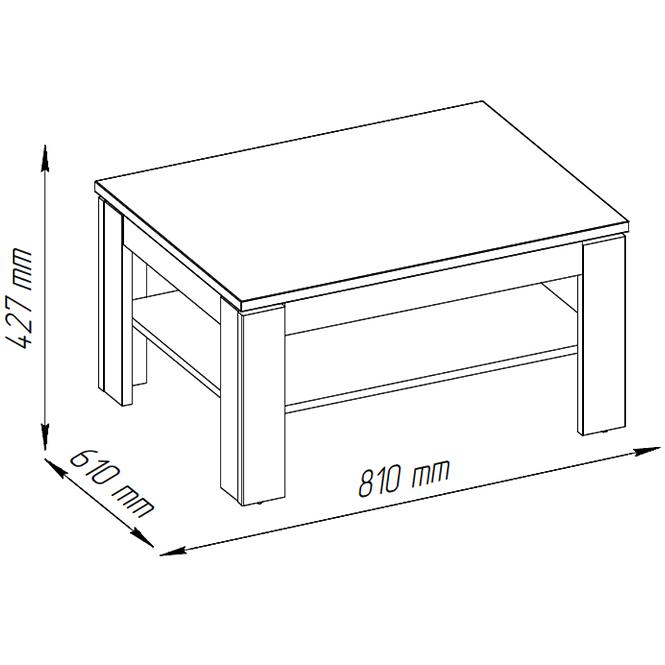 Couchtisch Hill 81cm Weiß