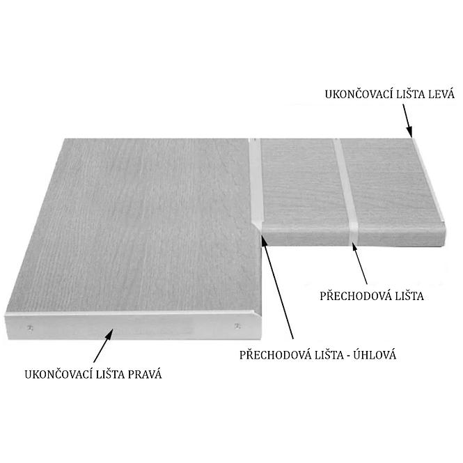 Tischplattenverkleidung Links K 28 Alu TG04.0149.07.035