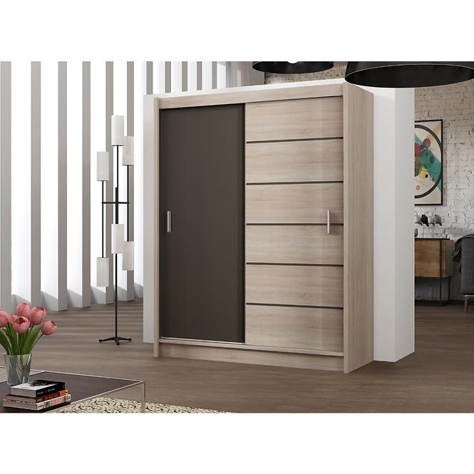 Schrank Sewilla 203cm Eiche Sonoma/Lava