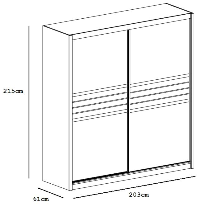 Schrank Turyn 203cm Lava