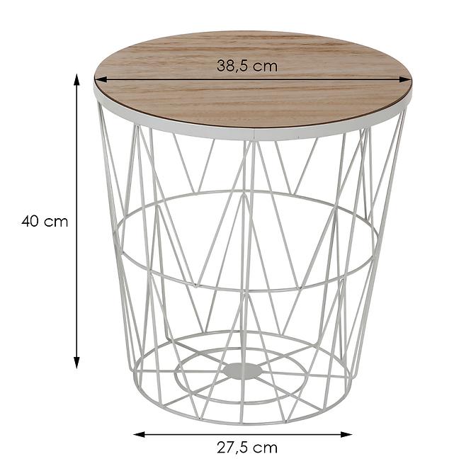 Korb Space Weiß/Holz