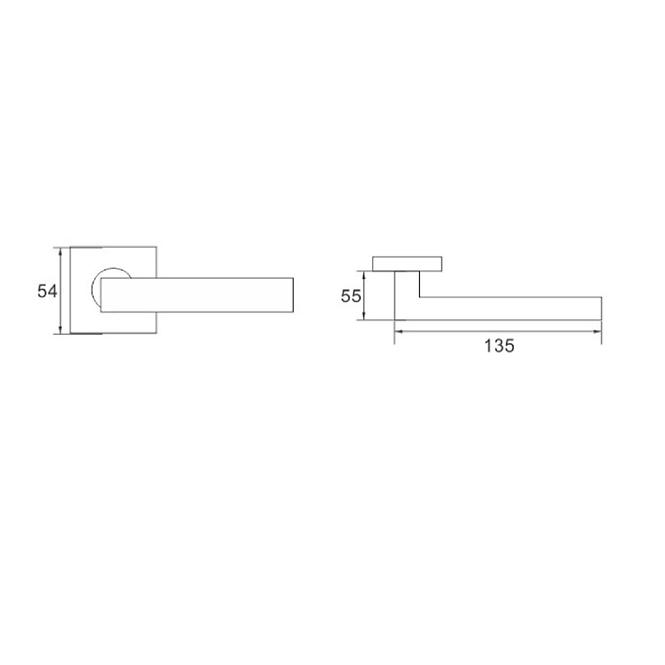 Türgriff HAGA E19 rostbeständiger stahl