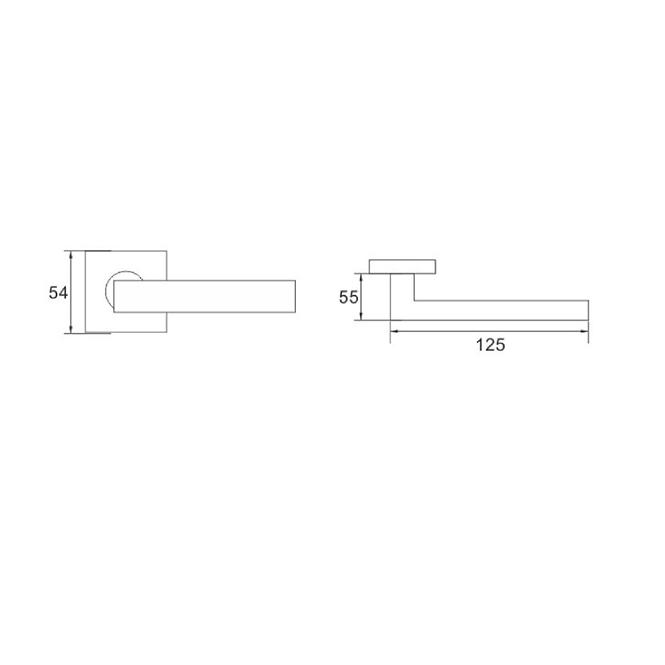 Türgriff VIRGO E19 rostbeständiger stahl