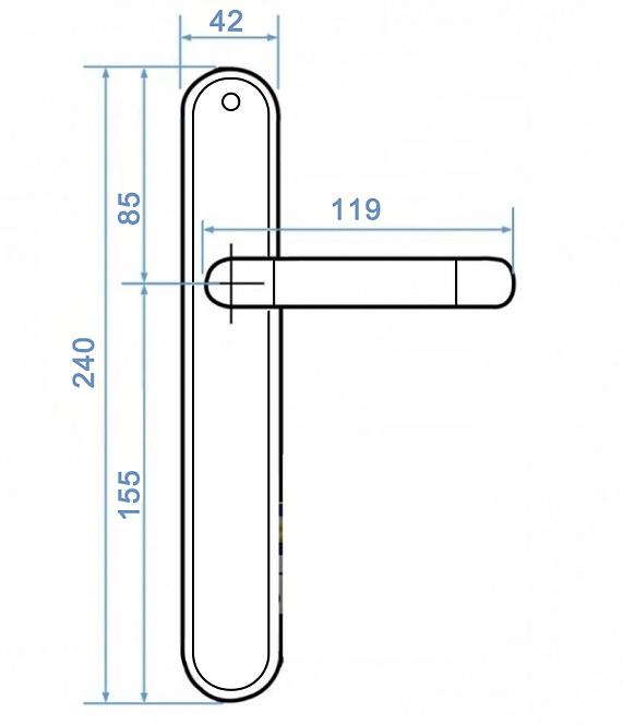 Türgriff DURO KL72 nickel/satin