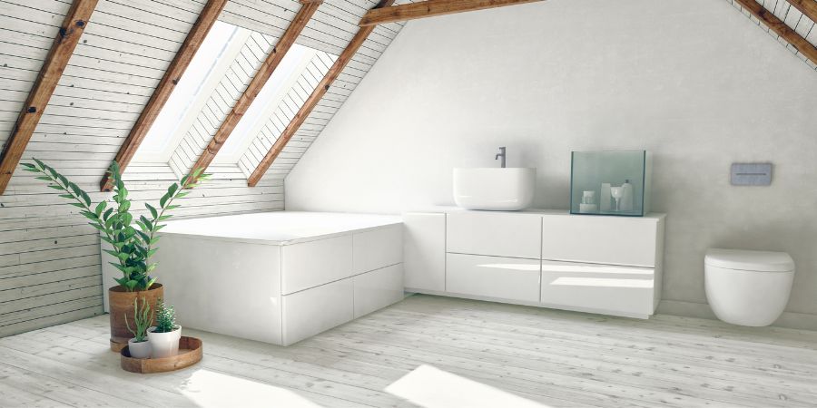 Badezimmer im Modern-Loft-Stil