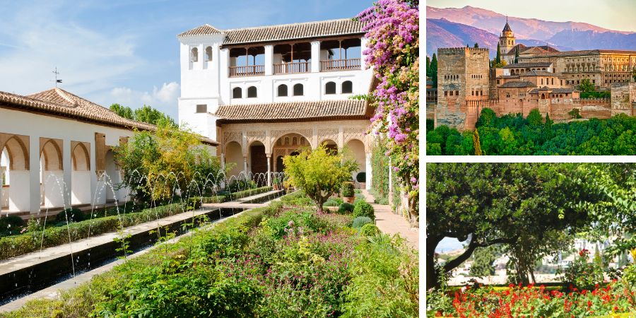 Garten Alameda de la Alhambra in Granada, Spanien